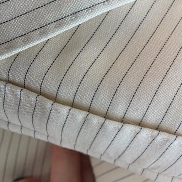 Celine Jude Blazer in Lightweight Striped Wool Ivoire/Noir Size 34 - Picture 10 of 13